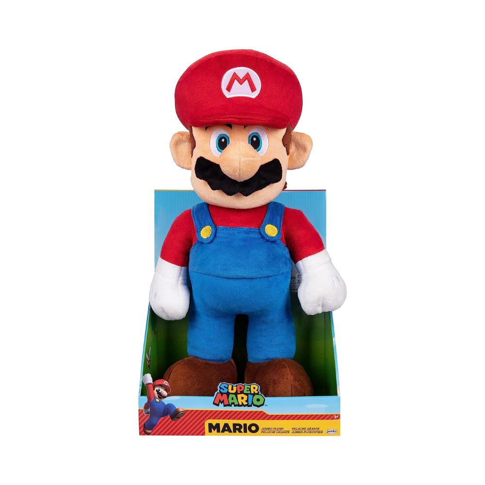 Figura de peluche Jakks Super Mario Mario Jumbo de 20 pulgadas de alto