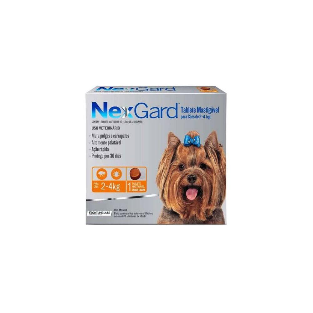 1 Tableta Para Pulgas y Garrapatas Nexgard (2-4kg Perros)