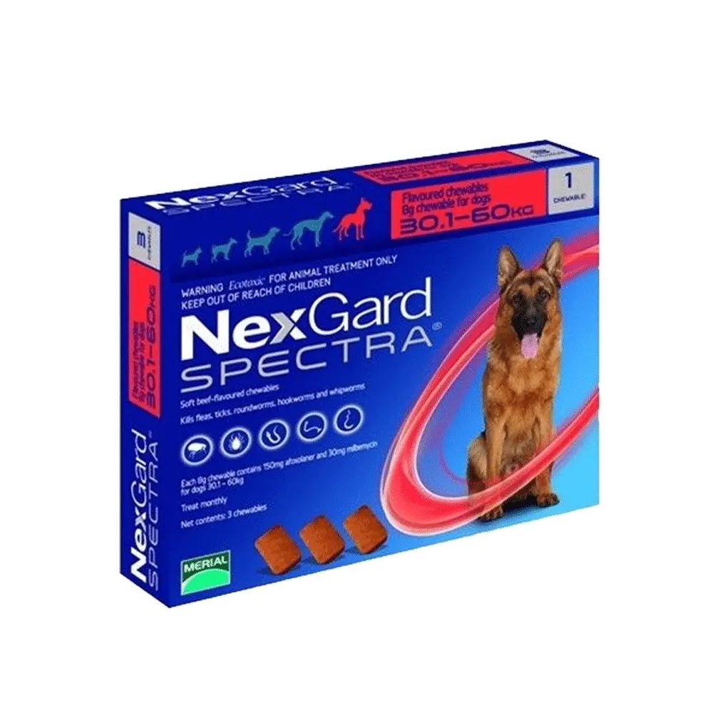 1 Tableta Para Pulgas y Garrapatas Nexgard (30 a 60kg)