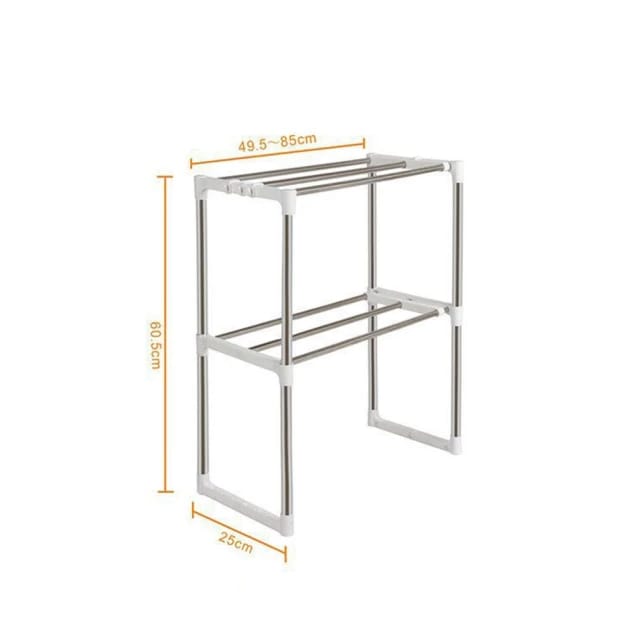 Estante expandible para organizar microondas