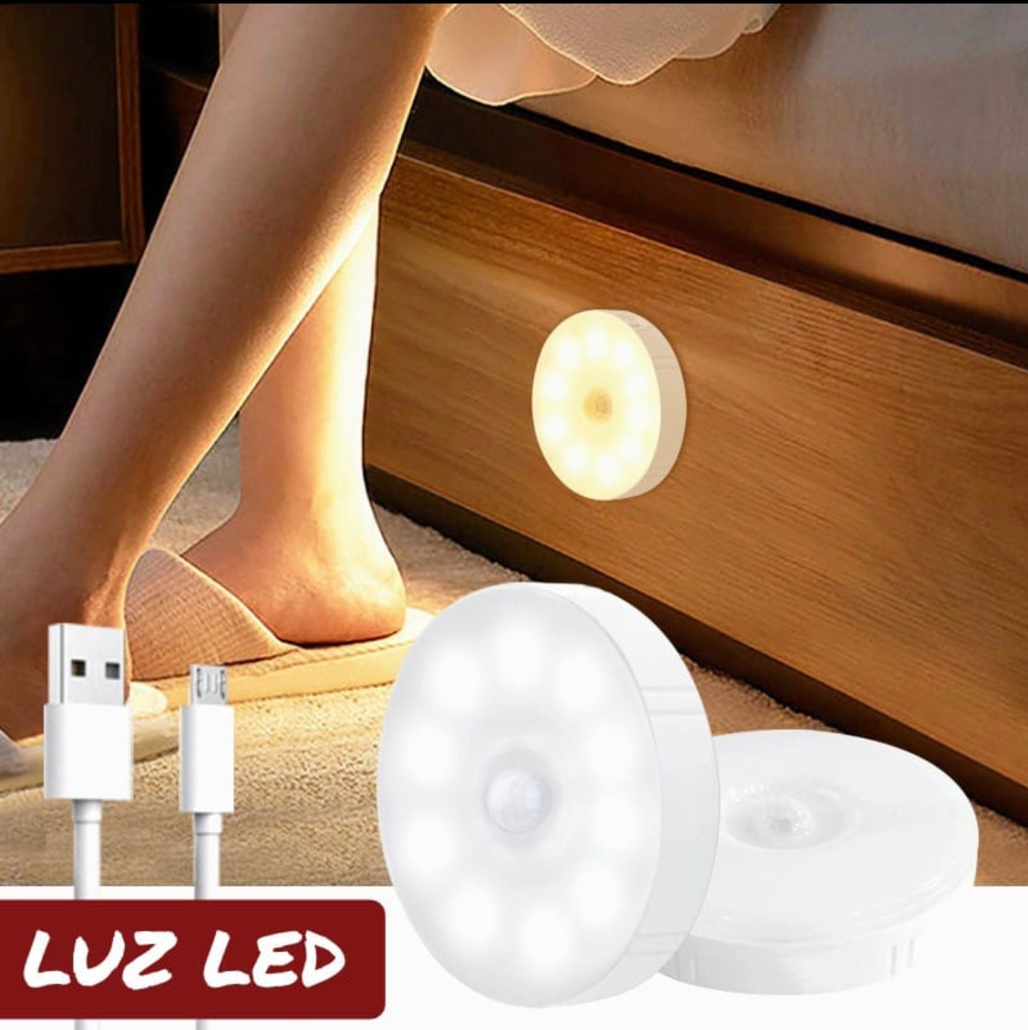 Luz led con sensor