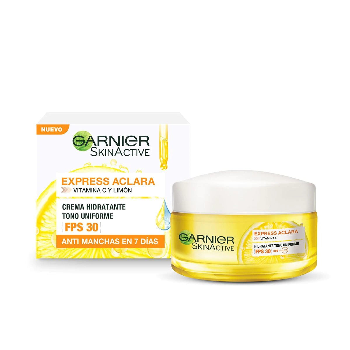 Crema Express Garnier  Aclara Fps 30 y Vitamina C