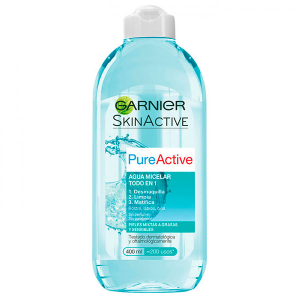 Garnier Agua Micelar Pure Active Todo en 1 400 ml