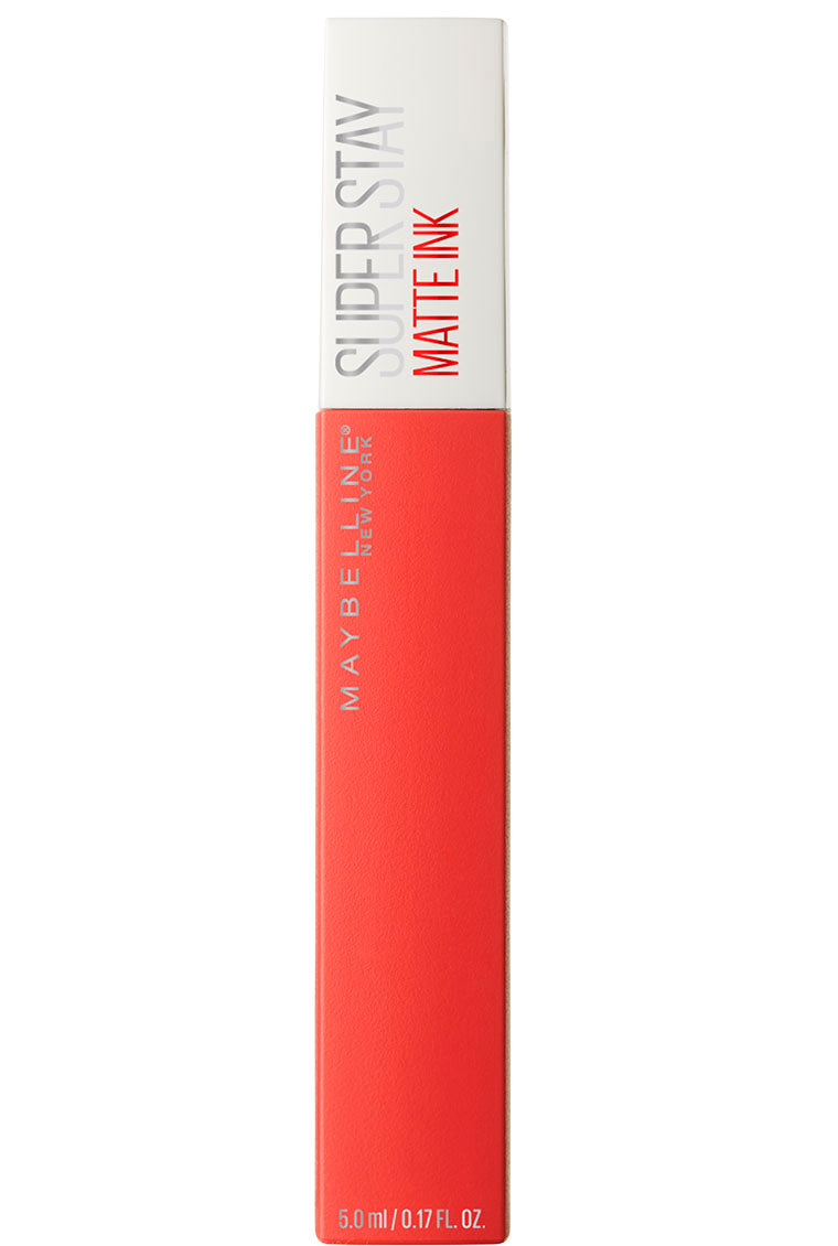 Labial Maybelline SuperStay Matte Ink Heroine 25 (Naranja)