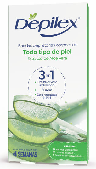 Bandas Depilatorias Depilex Corporal Aloe Vera