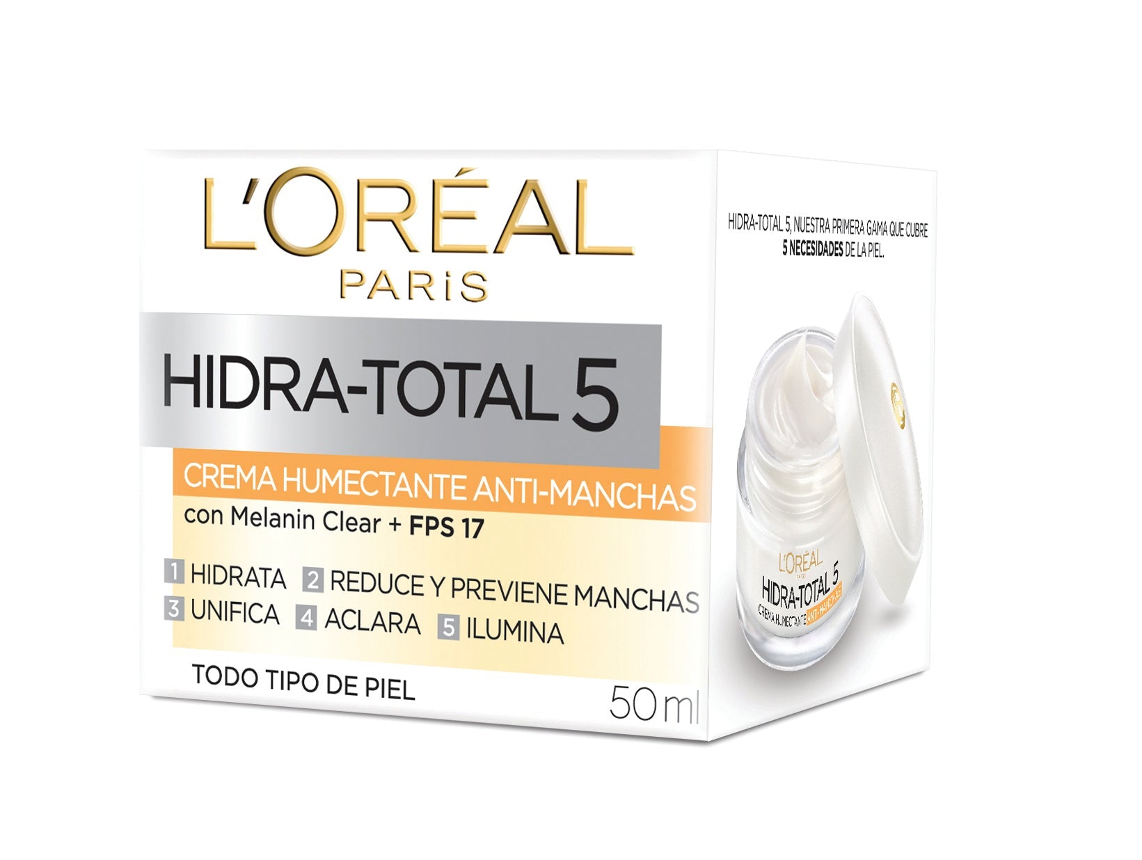 Crema Hidratante Facial Loreal Hidra Total 5 Anti Manchas 50ml