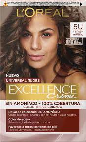 Tinte Loreal Excellence Nudes 5U Castaño Claro