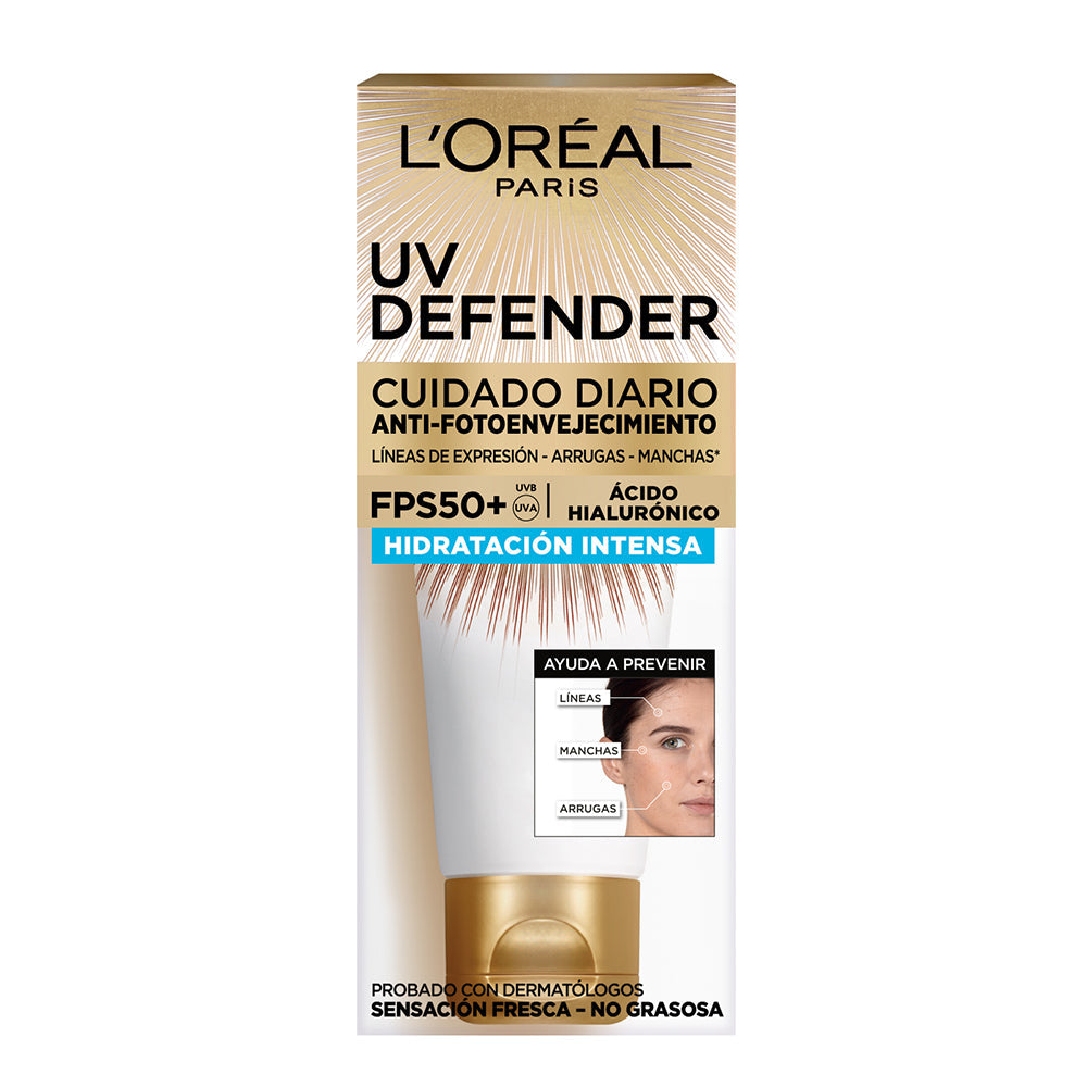 Protector Solar Anti Edad Uv Defender Hidratación Intensa fps50+ 40g exp