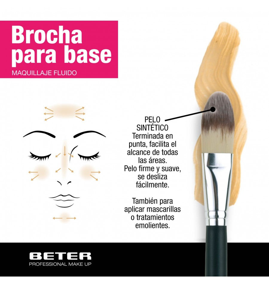 Brocha Beter Especial Maquillaje Base, Pelo Sintético