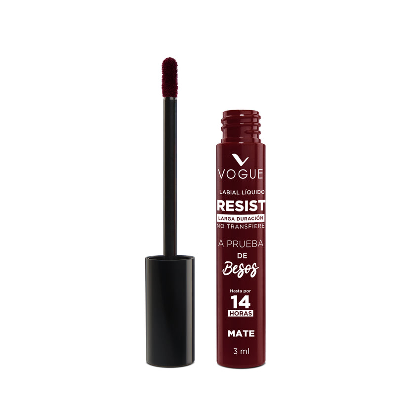 Labial Líquido Vogue Resist de Larga Duración en Tonos Rojos