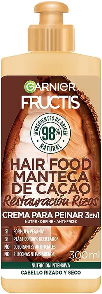 Fructis Hair Food Crema de Peinar de Cacao 300 ml.