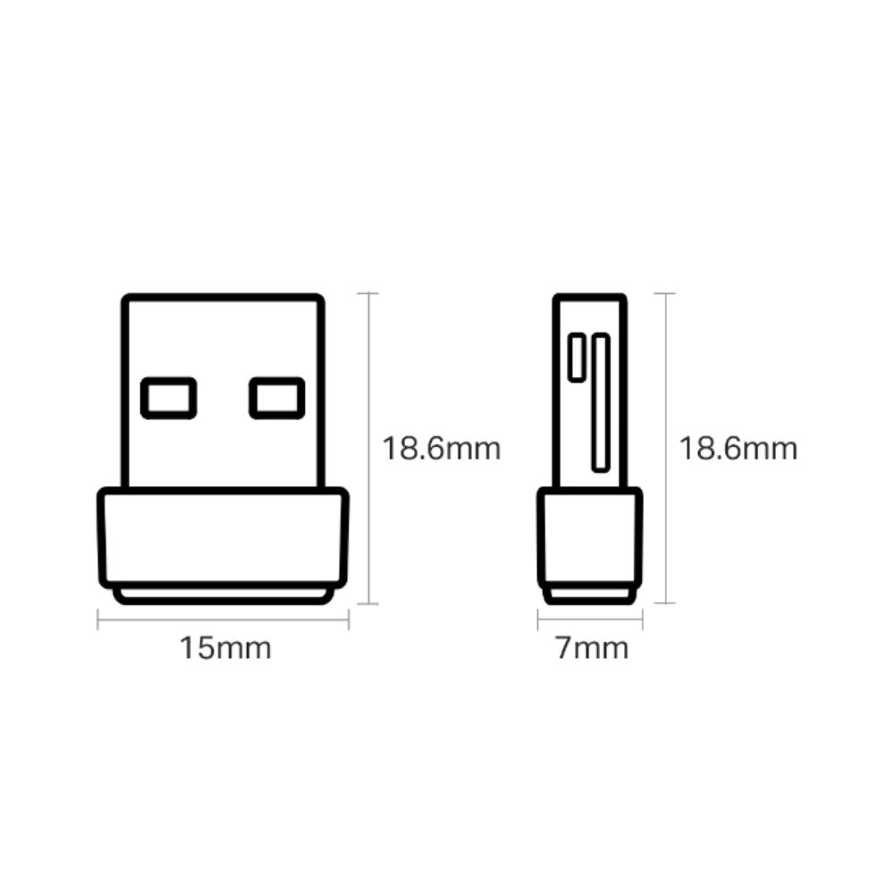 Adaptador inalámbrico WiFi Tp-Link Nano USB Doble Banda AC600