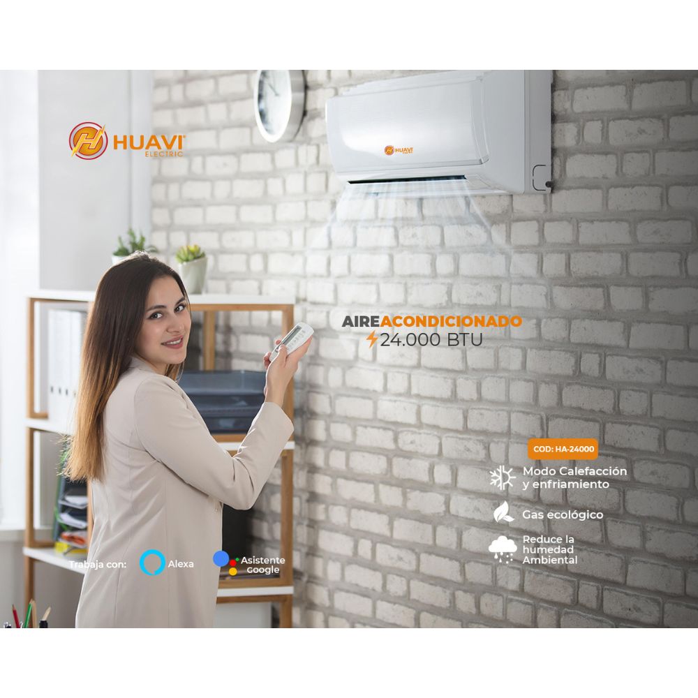 Aire Acondicionado Split Huavi 24000 BTU WiFi