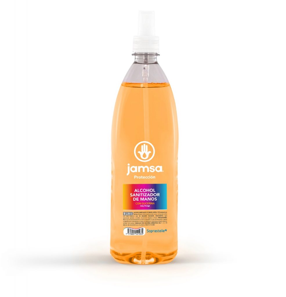 Alcohol Sanitizante Jamsa Juicy Orange 1Lt.