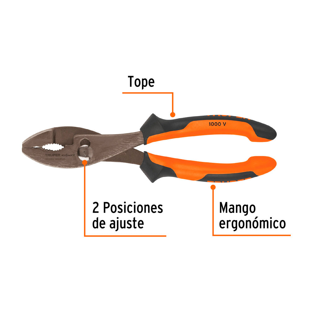 Alicate Truper Expert de Chofer 8" Mango Comfort Grip