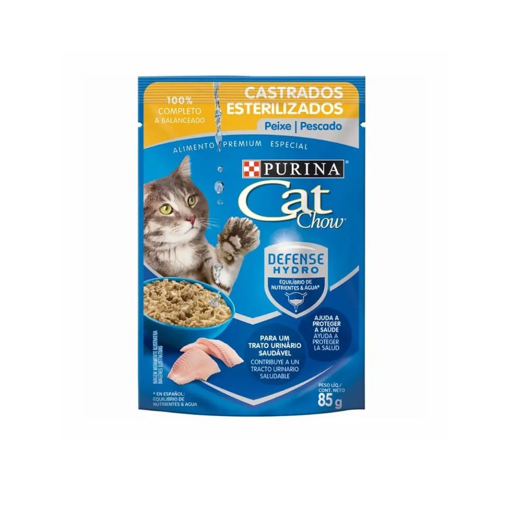 Alimento para Gatos Esterilizados Cat Chow de Pescado 85 gr