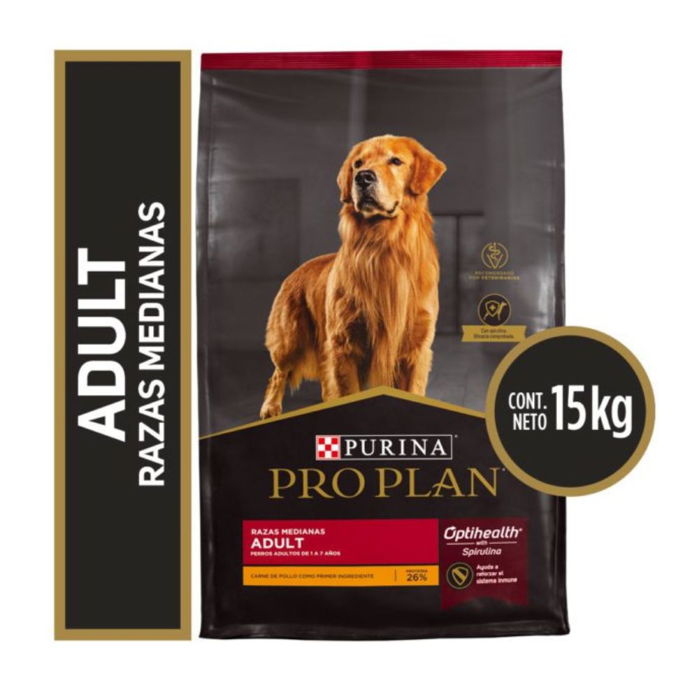 Alimento Para Perro Adult Medium Breed Pro Plan 15kg AR