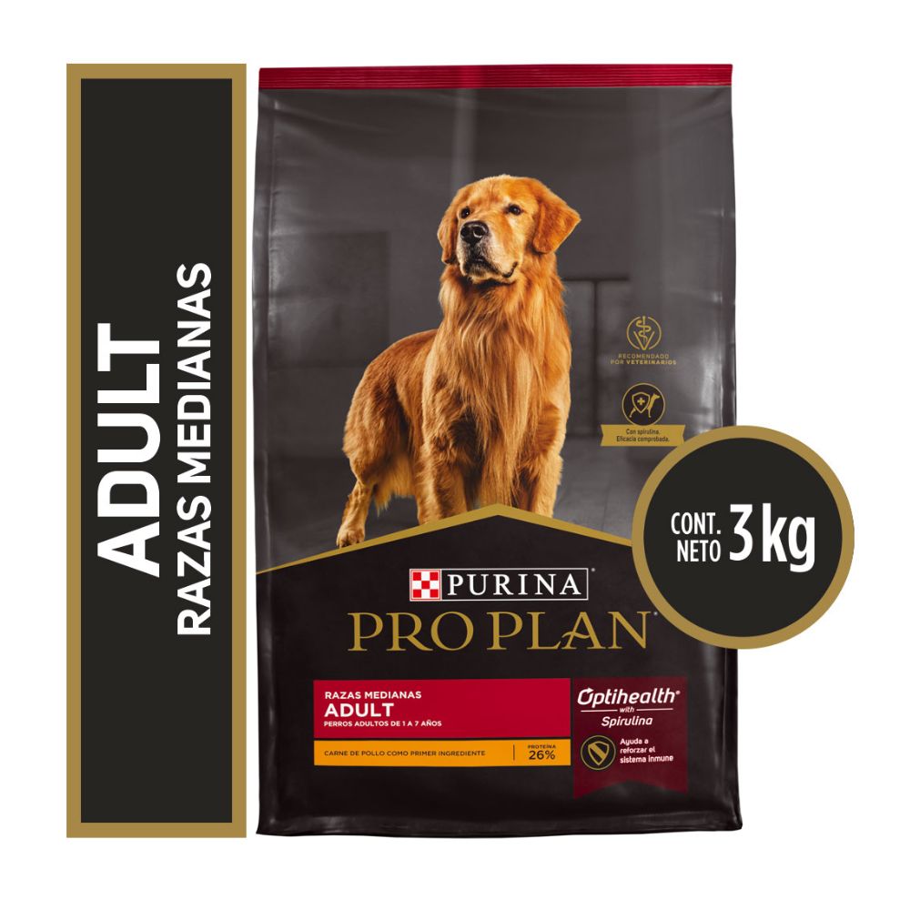 Alimento Para Perro Adult Medium Breed Pro Plan 6x3kg AR