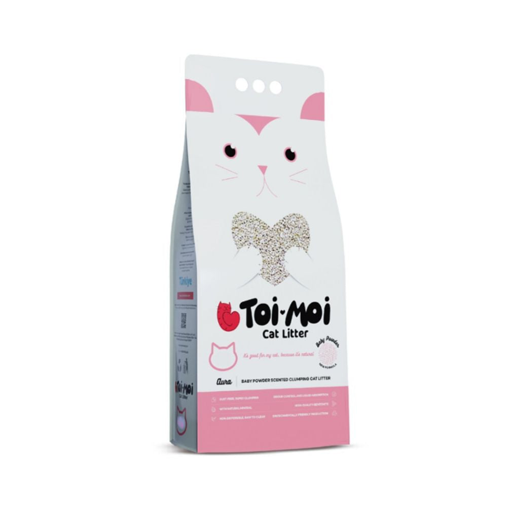 Arena para Gatos Toi-Moi Aroma Talco de Bebe 10 Kg