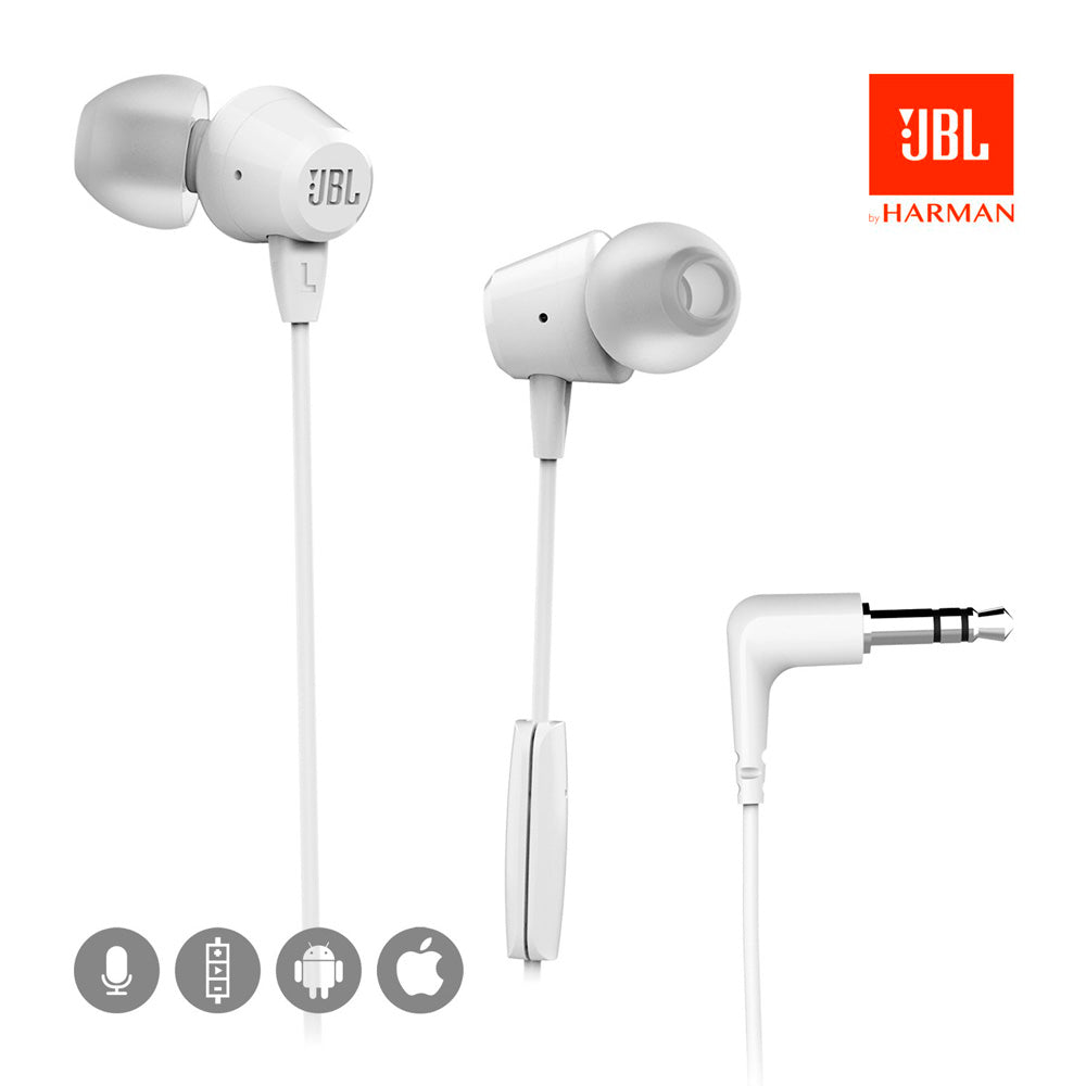 Audífonos JBL C50HI In-ear Wired Blanco