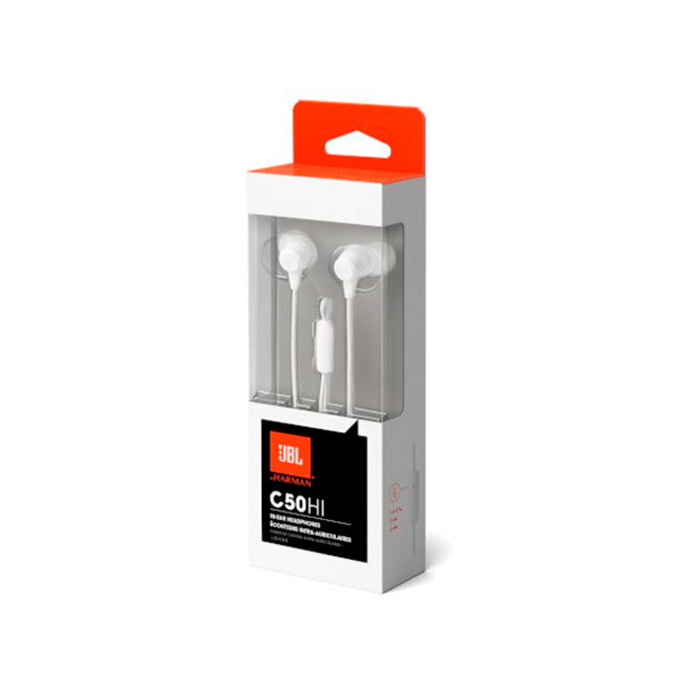 Audífonos JBL C50HI In-ear Wired Blanco