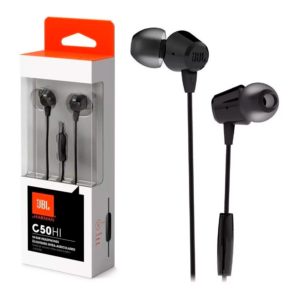 Audífonos JBL C50HI In-ear Wired Negro