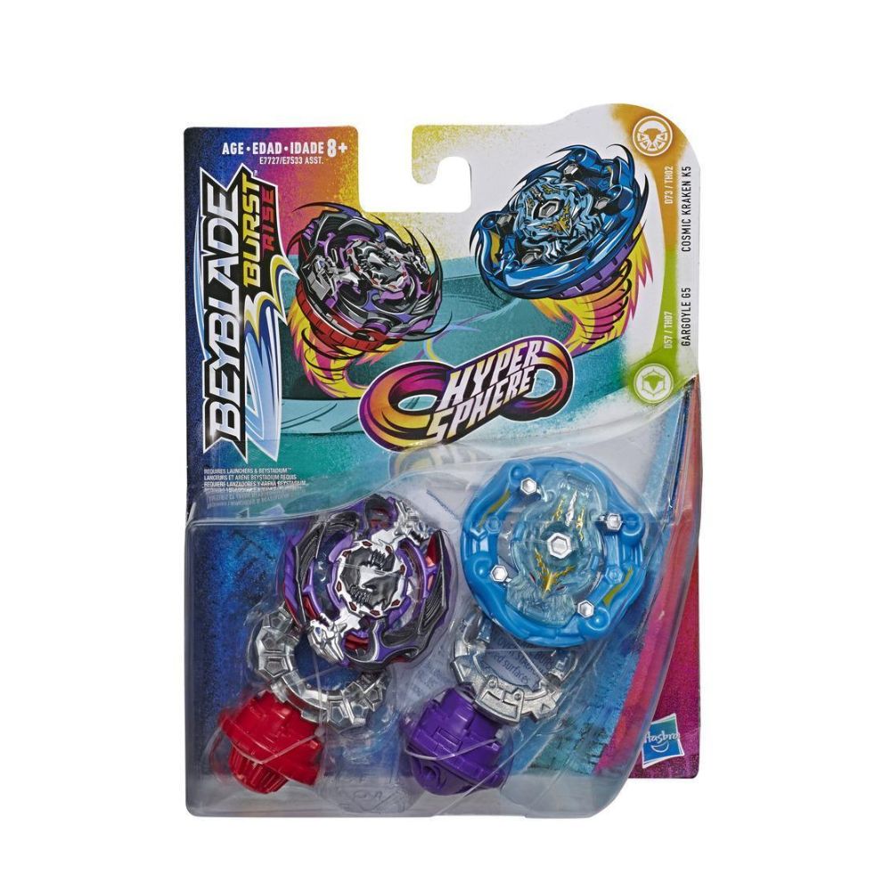 Bey Blade Hasbro 2-1 Morado y Celeste