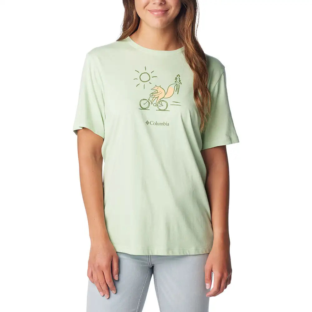 Bluebird Day™ Relaxed Crew Neck - Sage Leaf Heather/Foxy Peddle