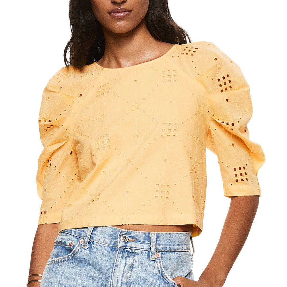 Blusa para Dama Mango Color Amarillo 37015824