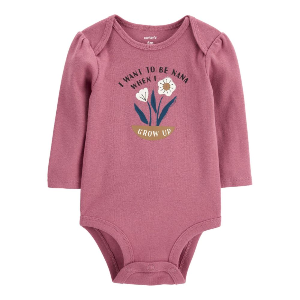 Bodysuit Carters Coleccionable de Manga Larga Color Rosado V_1N983310