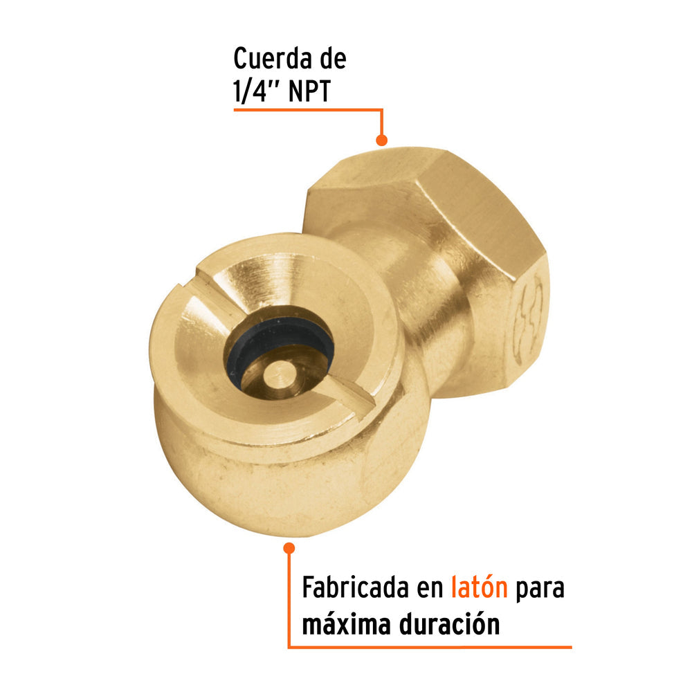 Cabeza Infladora de llantas Truper Hembra 1/4" NPT