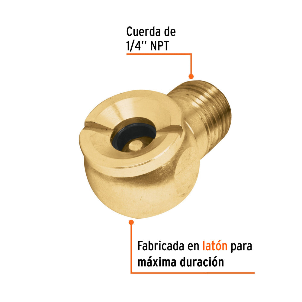 Cabeza Infladora de llantas Truper Macho 1/4" NPT