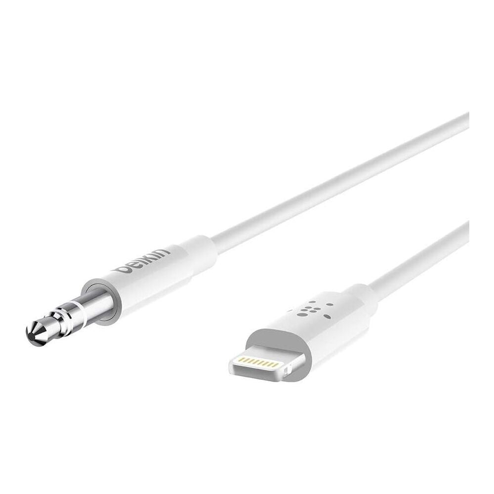 Cable de audio Belkin de 3,5 mm con conector USB Color Blanco