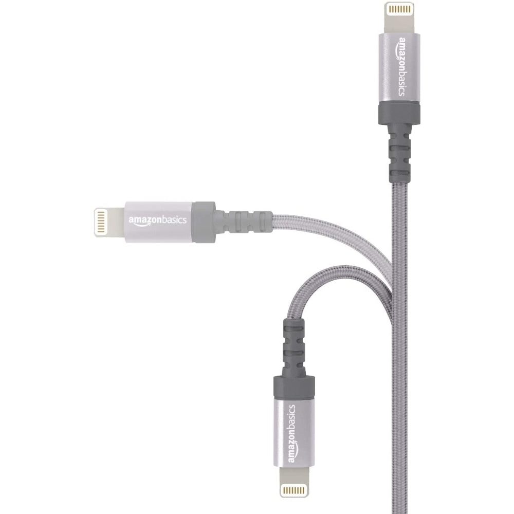 Cable Amazon Basic para Iphone Ipad USB-A a Lightning Certificado MFi de 1.8m color Gris Codigo L6LMF030-CS-R