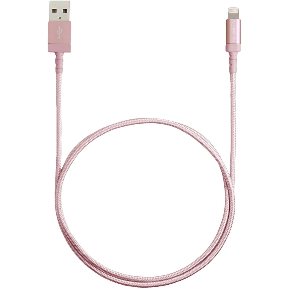 Cable Amazon Basic para Iphone Ipad USB-A a Lightning Certificado MFi de 1.8m color Rosado Codigo L6LMF080-CS-R