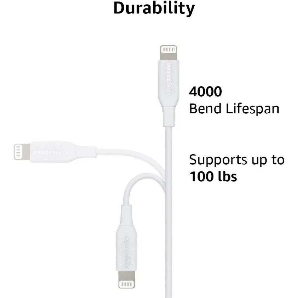 Cable Amazon Basic para Iphone USB-C a Lightning 1.8m Certificado MFI soporta carga rapida Codigo L6LMF945-CS-R