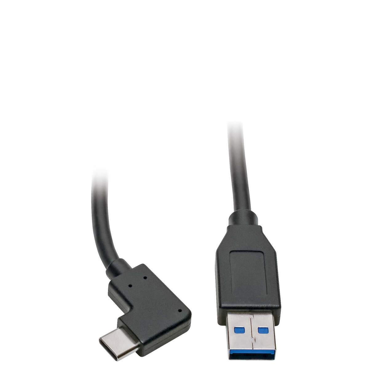 Cable Tripp Lite USB-C a USB-A de Ángulo Recto