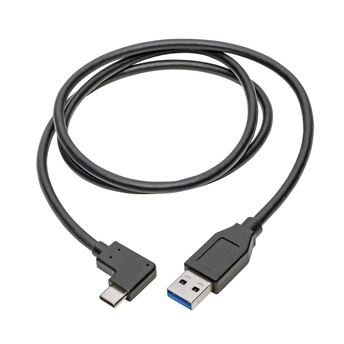 Cable Tripp Lite USB-C a USB-A de Ángulo Recto