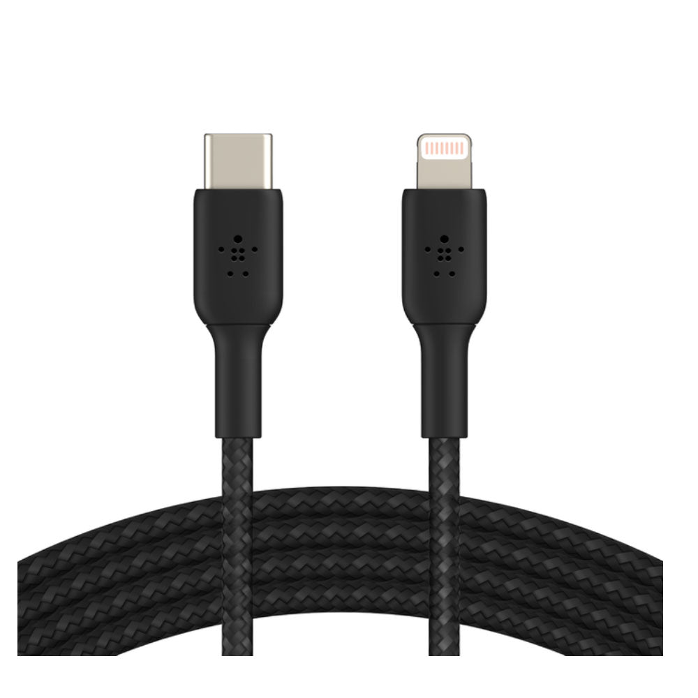 Cable USB-C Belkin To Ligth Braided de 1 Metro en Color Negro