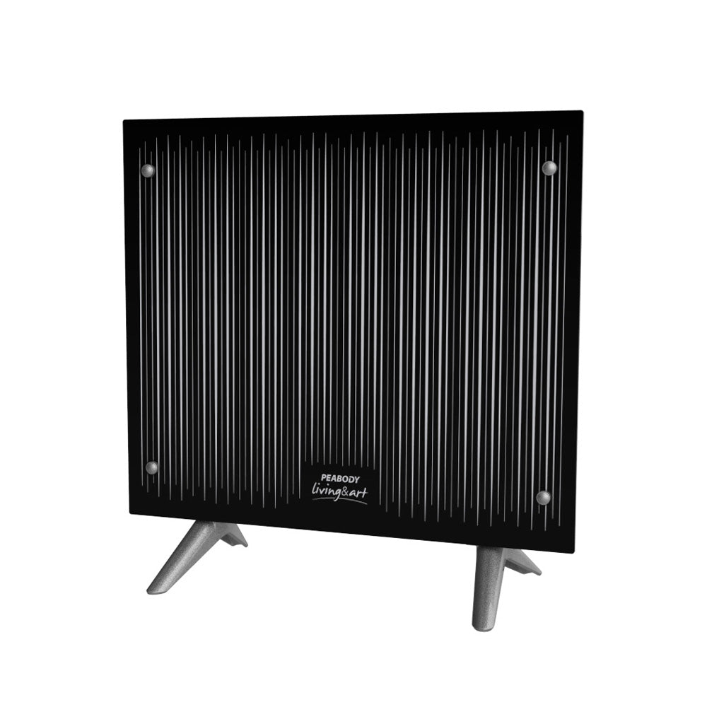 Calefactor Vitroconvector Eléctrico Peabody de 1000W Negro para 30m3