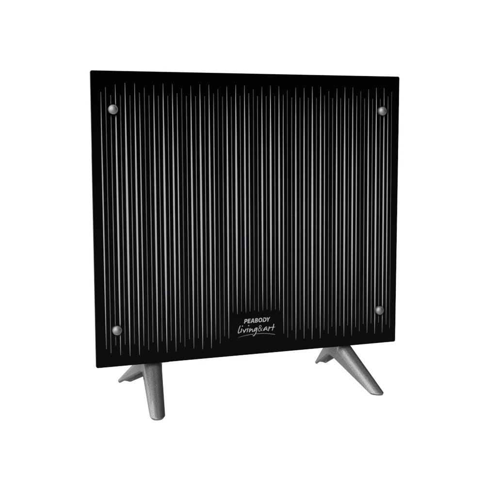 Calefactor Vitroconvector Eléctrico Peabody de 1000W Negro para 30m3