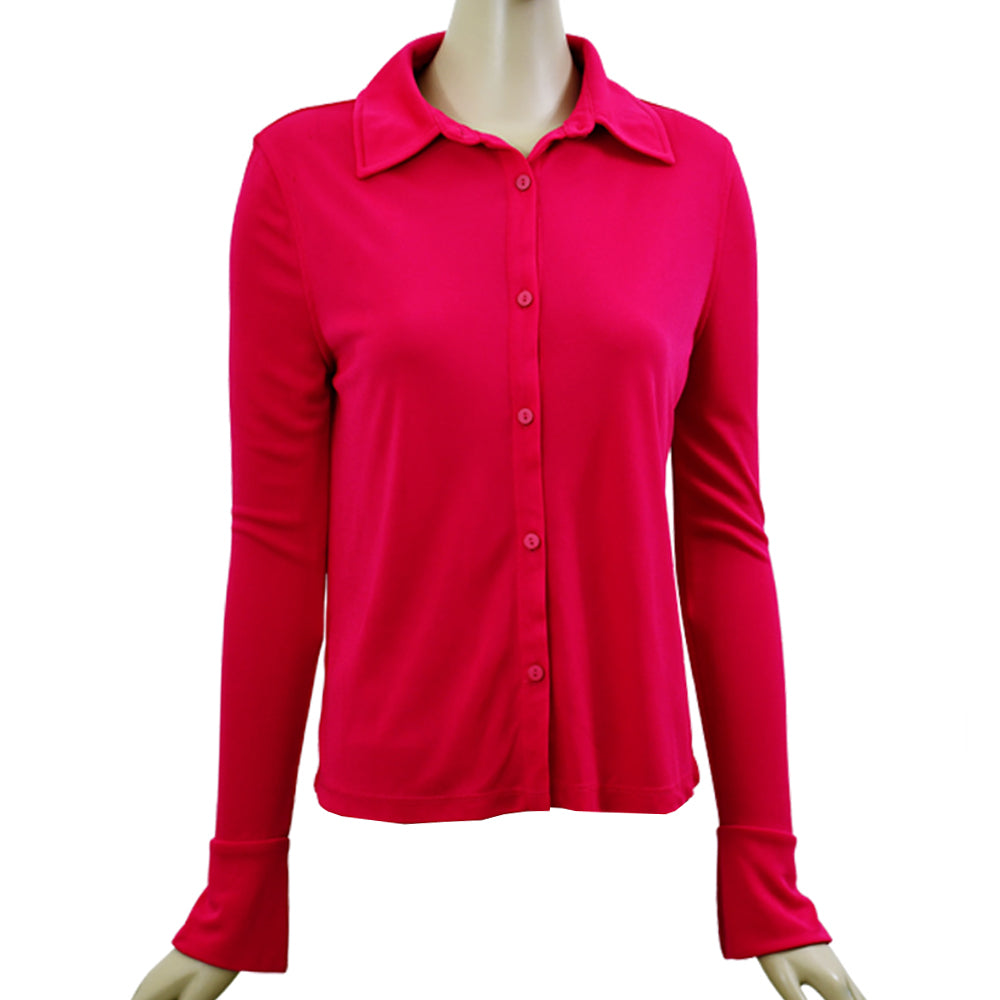 Camisa para Dama Mango Color Fucsia 37074060