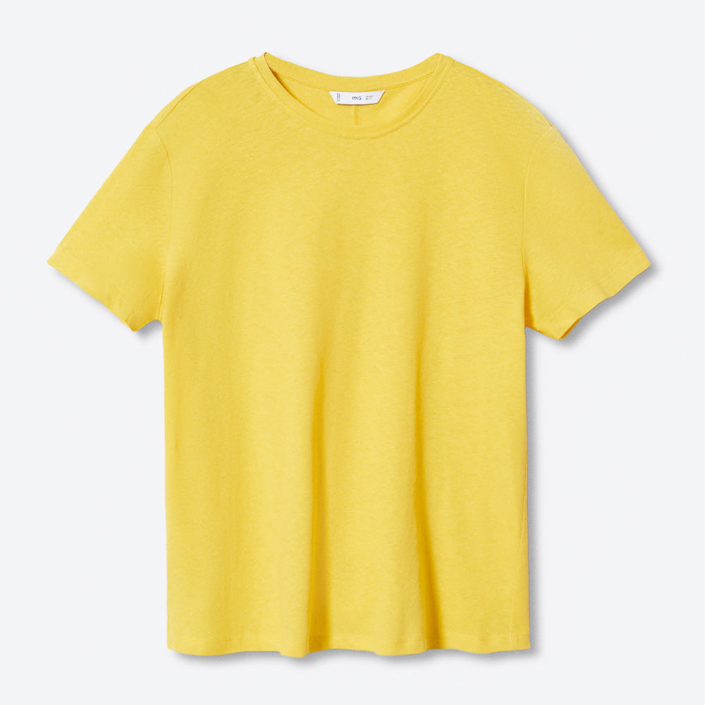 Camiseta para Dama Mango en Color Amarillo 37004384