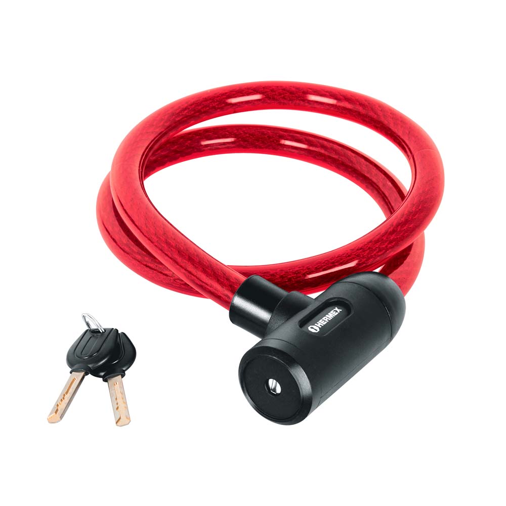 Candado Hermex de Cable con Llave 20mm x 1.20m