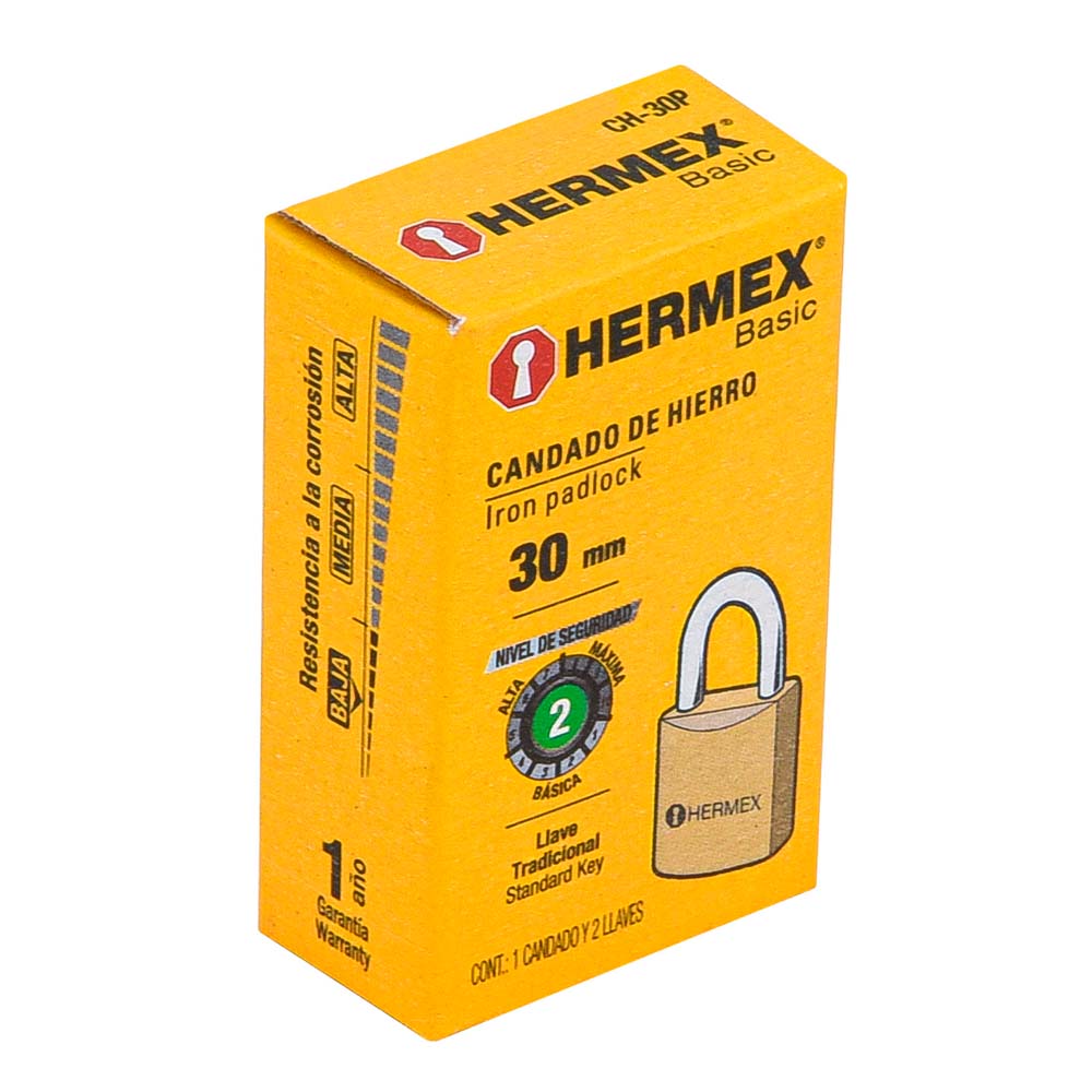 Candado Hermex de Hierro 30MM Color Latón