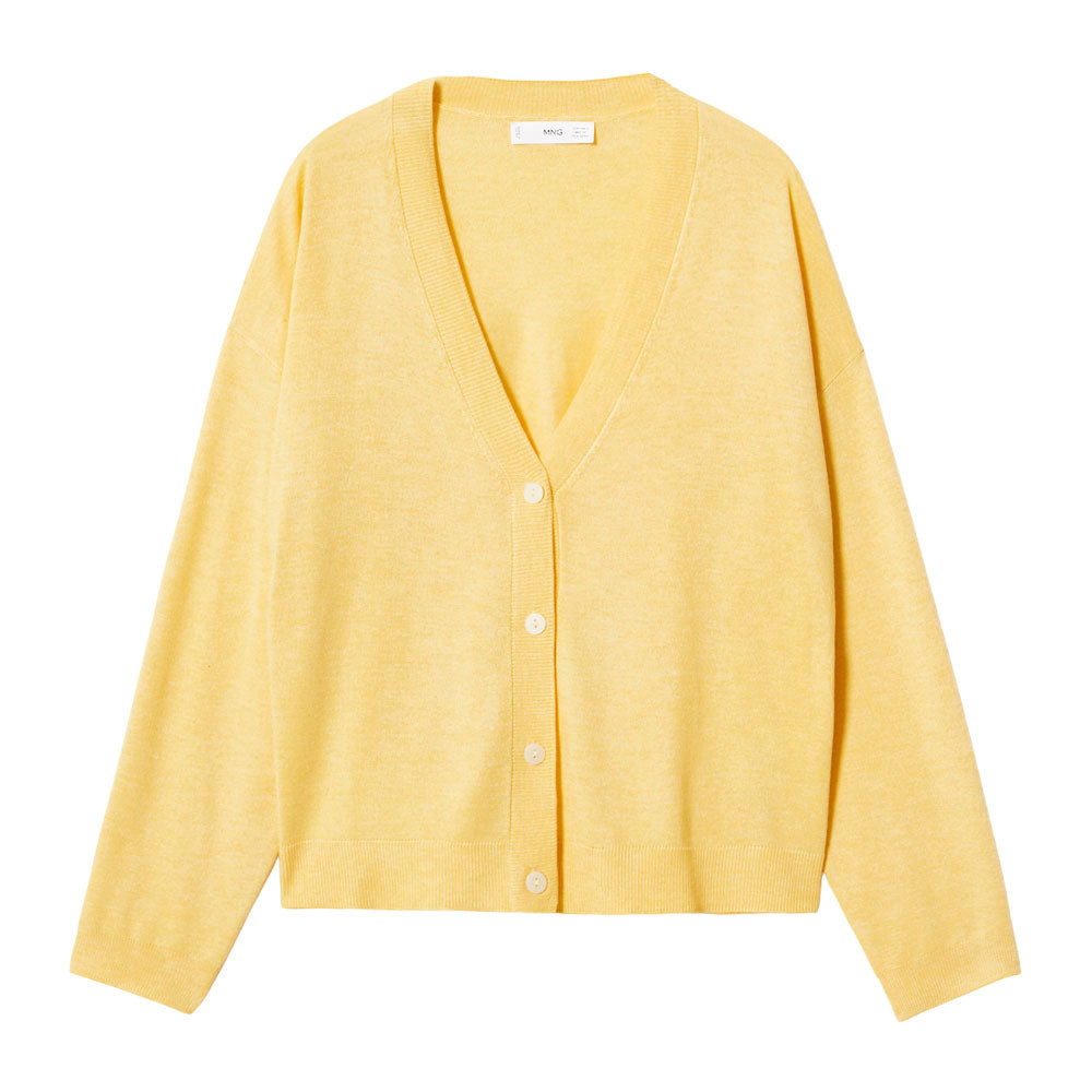 Cardigan para Dama Mango Color Amarillo 37055925