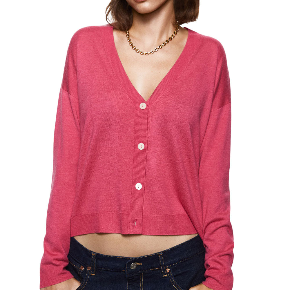 Cardigan para Dama Mango Color Fucsia 37055925