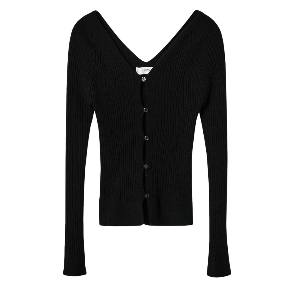 Cardigan para Dama Mango en Color Negro 37053840