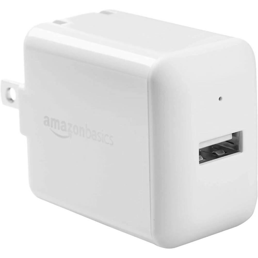 Cargador Amazon Basic Puerto USB-A 12W 2.4Amp para telefono o tablet Codigo B0773JCTR5