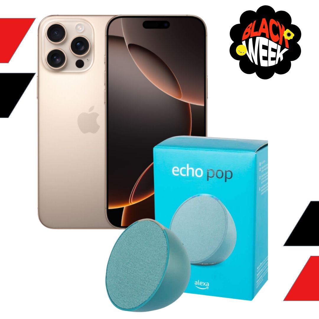 COMBO BLACK DAY Celular Apple iPhone 16 Pro Max 256GB + AMAZON Echo Pop